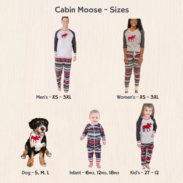 Lazy One Matching Christmas Pajamas for Family Cute Matching Christmas PJs for Family Adults Teens Kids Babies ampamp Dog PJsCabin Moose Pajama Sets