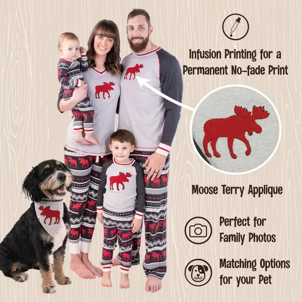 Lazy One Matching Christmas Pajamas for Family Cute Matching Christmas PJs for Family Adults Teens Kids Babies ampamp Dog PJsCabin Moose Pajama Sets