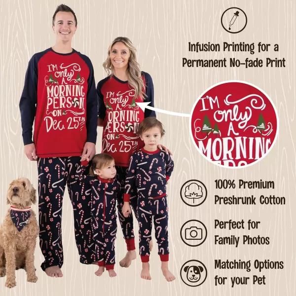 Lazy One Matching Christmas Pajamas for Family Cute Matching Christmas PJs for Family Adults Teens Kids Babies ampamp Dog PJsCandy Cane Pajama Sets