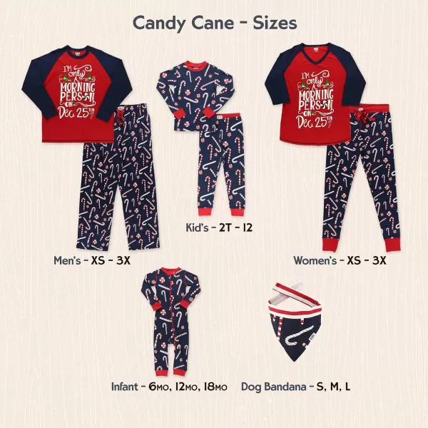 Lazy One Matching Christmas Pajamas for Family Cute Matching Christmas PJs for Family Adults Teens Kids Babies ampamp Dog PJsCandy Cane Pajama Sets