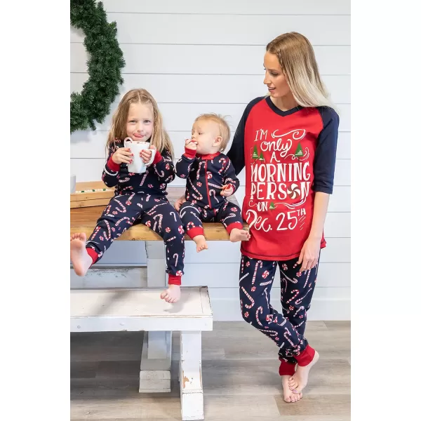 Lazy One Matching Christmas Pajamas for Family Cute Matching Christmas PJs for Family Adults Teens Kids Babies ampamp Dog PJsCandy Cane Pajama Sets