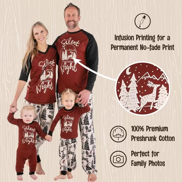 Lazy One Matching Christmas Pajamas for Family Cute Matching Christmas PJs for Family Adults Teens Kids Babies ampamp Dog PJsSilent Night Pajama Sets