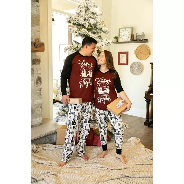 Lazy One Matching Christmas Pajamas for Family Cute Matching Christmas PJs for Family Adults Teens Kids Babies ampamp Dog PJsSilent Night Pajama Sets
