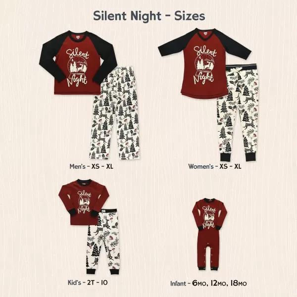 Lazy One Matching Christmas Pajamas for Family Cute Matching Christmas PJs for Family Adults Teens Kids Babies ampamp Dog PJsSilent Night Pajama Sets