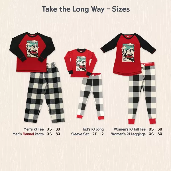 Lazy One Matching Christmas Pajamas for Family Cute Matching Christmas PJs for Family Adults Teens Kids Babies ampamp Dog PJsTake the Long Way Home Pajama Sets