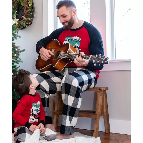 Lazy One Matching Christmas Pajamas for Family Cute Matching Christmas PJs for Family Adults Teens Kids Babies ampamp Dog PJsTake the Long Way Home Pajama Sets