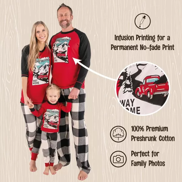 Lazy One Matching Christmas Pajamas for Family Cute Matching Christmas PJs for Family Adults Teens Kids Babies ampamp Dog PJsTake the Long Way Home Pajama Sets