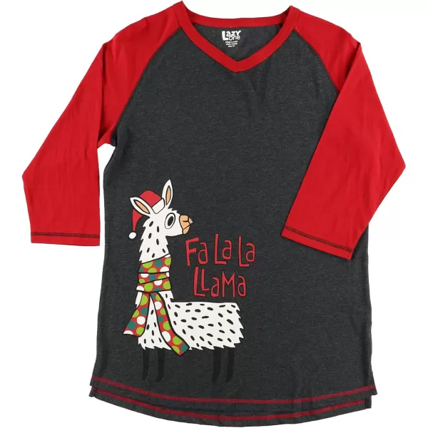 Lazy One Matching Family Pajama Sets for Adults Teens Kids and The Dog FA La La LlamaFa La La Llama Womens Pajama Shirt
