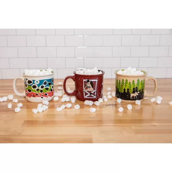 Lazy One Novelty Mugs Funny Gift Mug for Family Friends or Coworkers in your Office Mountain MooseAsleep At The Reel Mug