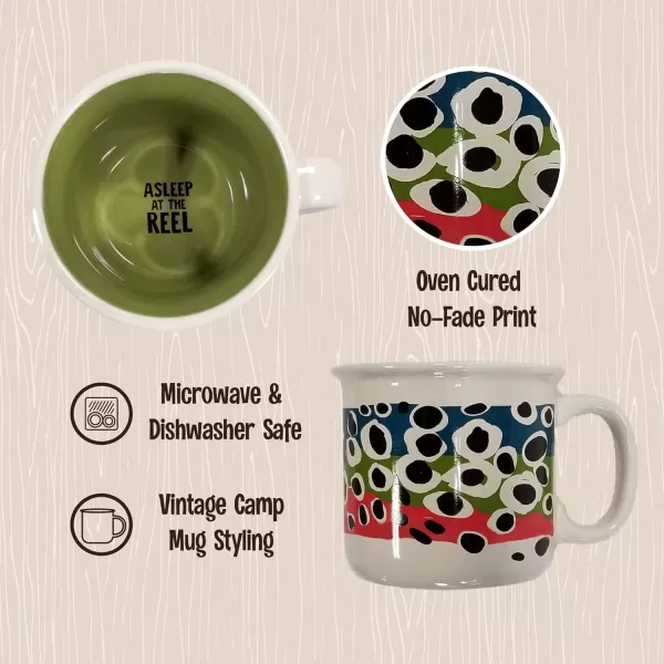 Lazy One Novelty Mugs Funny Gift Mug for Family Friends or Coworkers in your Office Mountain MooseAsleep At The Reel Mug