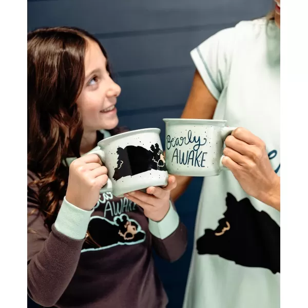 Lazy One Novelty Mugs Funny Gift Mug for Family Friends or Coworkers in your Office Mountain MooseBearly Awake Blue Mug