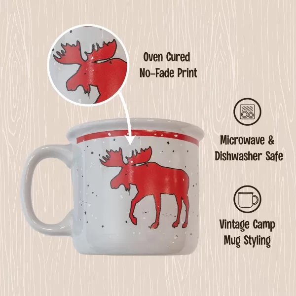 Lazy One Novelty Mugs Funny Gift Mug for Family Friends or Coworkers in your Office Mountain MooseCabin Moose Mug