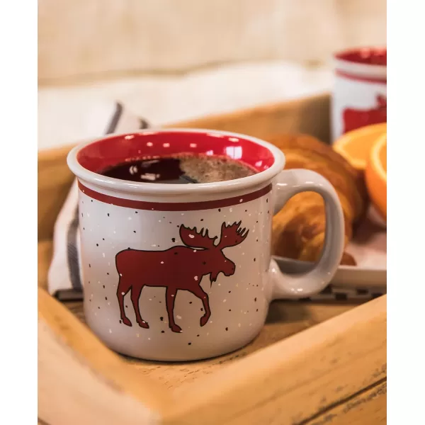 Lazy One Novelty Mugs Funny Gift Mug for Family Friends or Coworkers in your Office Mountain MooseCabin Moose Mug