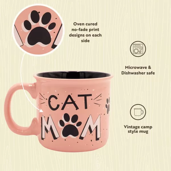 Lazy One Novelty Mugs Funny Gift Mug for Family Friends or Coworkers in your Office Mountain MooseCat Mom