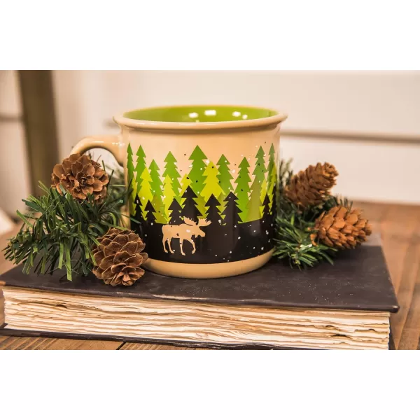 Lazy One Novelty Mugs Funny Gift Mug for Family Friends or Coworkers in your Office Mountain MooseForest Mug
