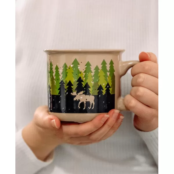 Lazy One Novelty Mugs Funny Gift Mug for Family Friends or Coworkers in your Office Mountain MooseForest Mug