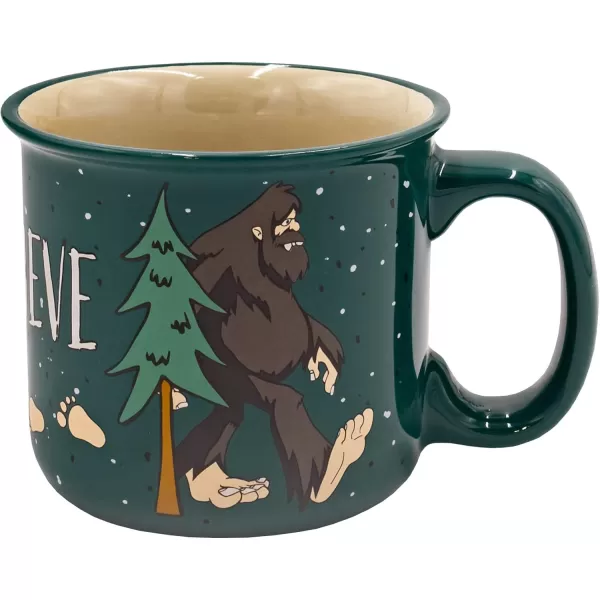 Lazy One Novelty Mugs Funny Gift Mug for Family Friends or Coworkers in your Office Mountain MooseI Believe Bigfoot
