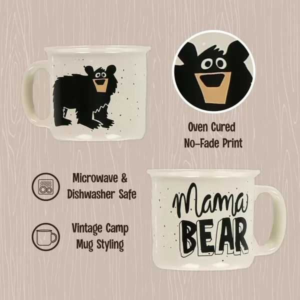 Lazy One Novelty Mugs Funny Gift Mug for Family Friends or Coworkers in your Office Mountain MooseMama Bear Mug