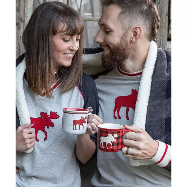 Lazy One Novelty Mugs Funny Gift Mug for Family Friends or Coworkers in your Office Mountain MooseMoose Plaid Mug