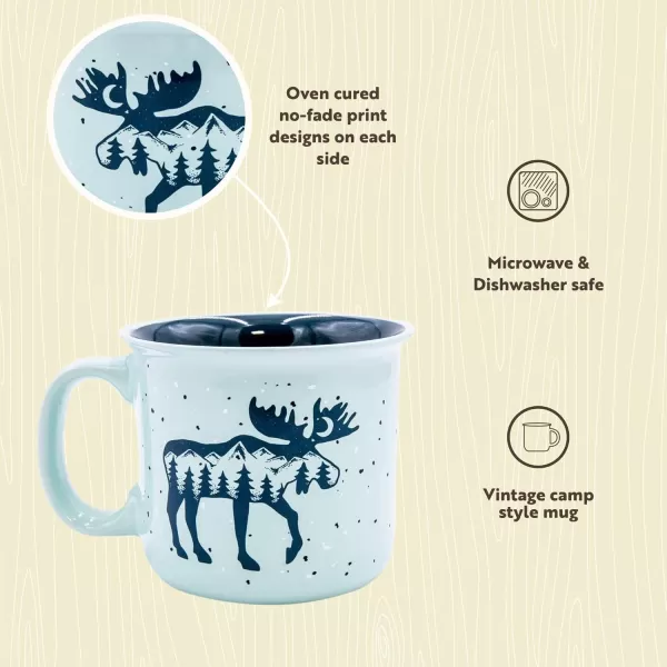 Lazy One Novelty Mugs Funny Gift Mug for Family Friends or Coworkers in your Office Mountain MooseMountain Moose Mug