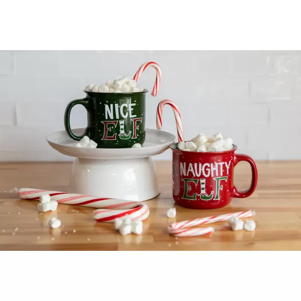 Lazy One Novelty Mugs Funny Gift Mug for Family Friends or Coworkers in your Office Mountain MooseNice Elf Mug