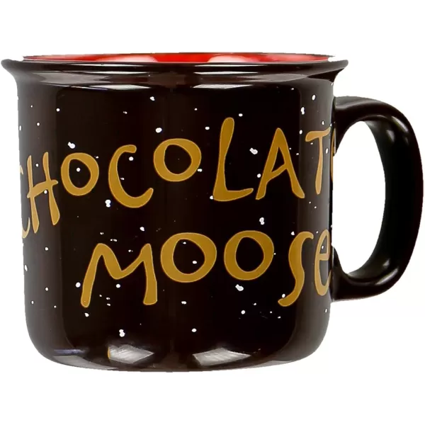 Lazy One Novelty Mugs Funny Gift Mug for Family Friends or Coworkers in your Office Set of 4 Chocolate Moose