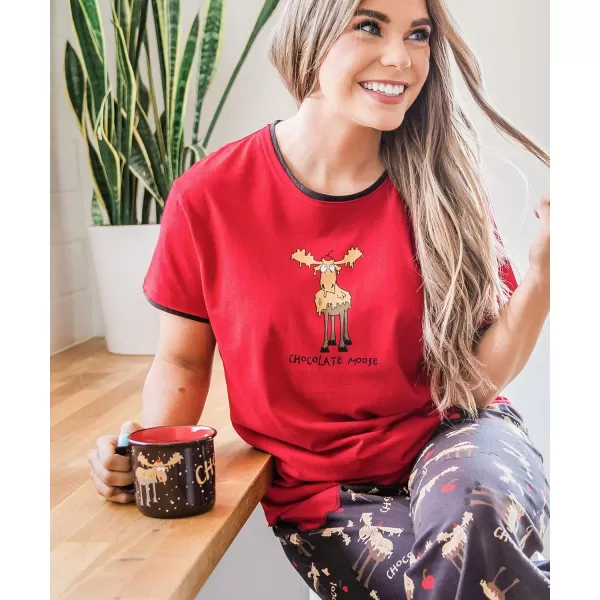 Lazy One Novelty Mugs Funny Gift Mug for Family Friends or Coworkers in your Office Set of 4 Chocolate Moose