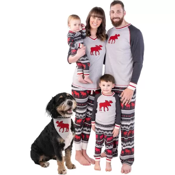 Lazy One Matching Christmas Pajamas for Family Cute Matching Christmas PJs for Family Adults Teens Kids Babies ampamp Dog PJsCabin Moose Pajama Sets