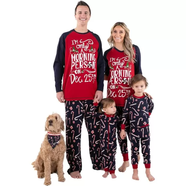 Lazy One Matching Christmas Pajamas for Family Cute Matching Christmas PJs for Family Adults Teens Kids Babies ampamp Dog PJsCandy Cane Pajama Sets