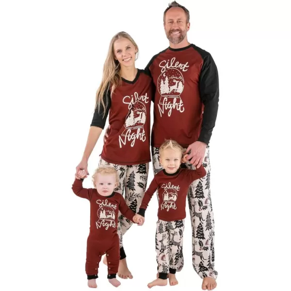 Lazy One Matching Christmas Pajamas for Family Cute Matching Christmas PJs for Family Adults Teens Kids Babies ampamp Dog PJsSilent Night Pajama Sets