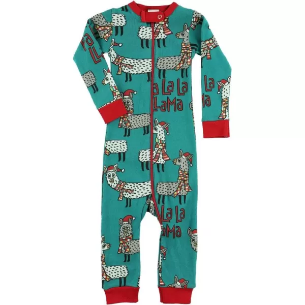 Lazy One Matching Family Pajama Sets for Adults Teens Kids and The Dog FA La La LlamaFa La La Llama Babies and