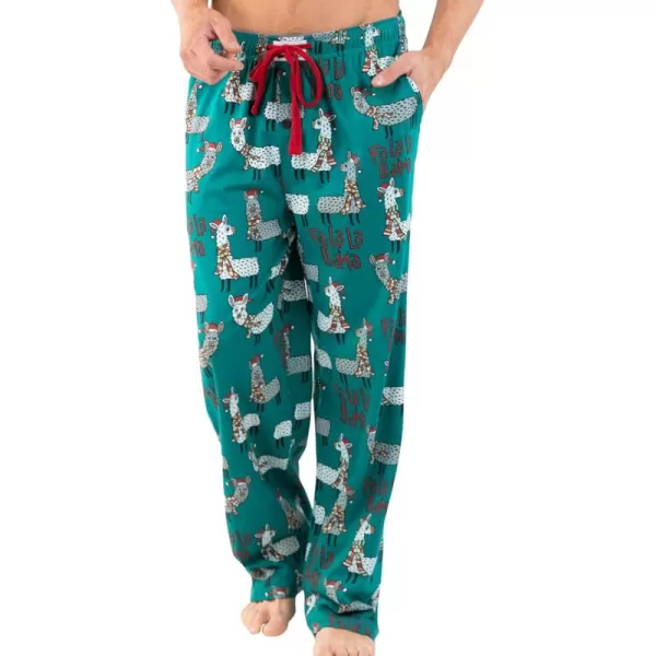 Lazy One Matching Family Pajama Sets for Adults Teens Kids and The Dog FA La La LlamaFa La La Llama Mens Pajama Pants