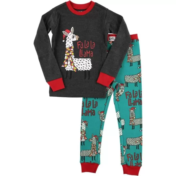 Lazy One Matching Family Pajama Sets for Adults Teens Kids and The Dog FA La La LlamaFa La La Llama Pajama Sets