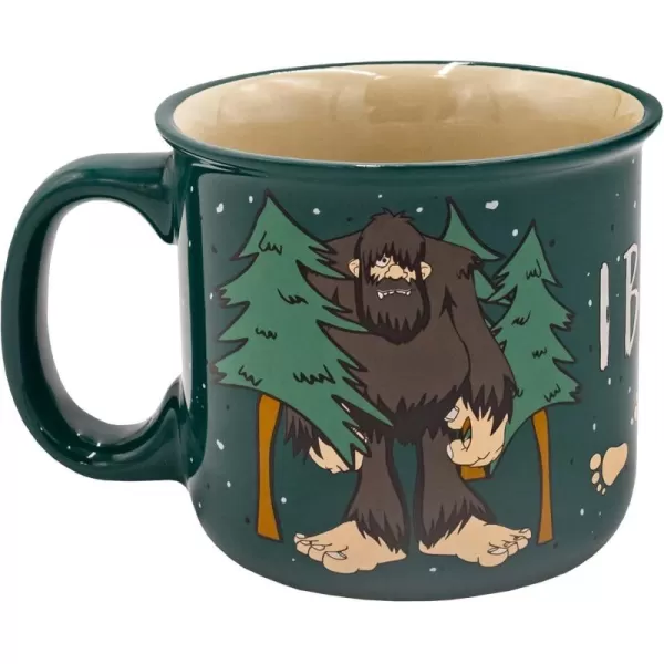 Lazy One Novelty Mugs Funny Gift Mug for Family Friends or Coworkers in your Office Mountain MooseI Believe Bigfoot