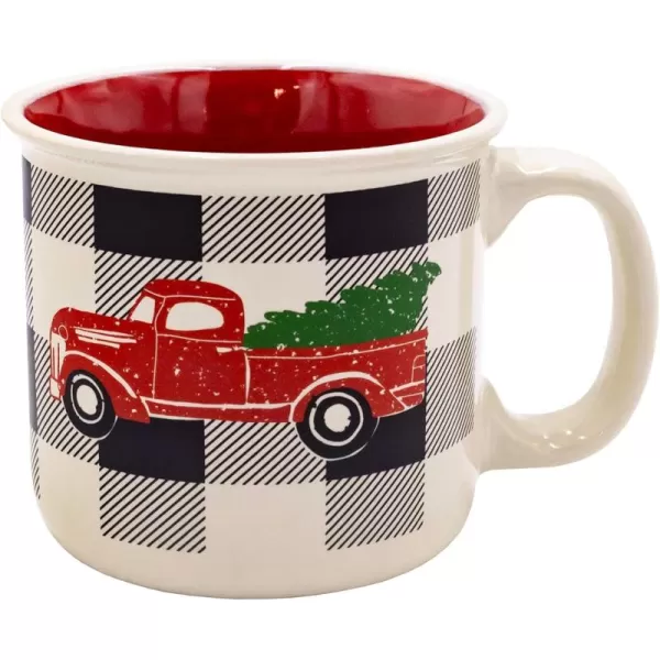 Lazy One Novelty Mugs Funny Gift Mug for Family Friends or Coworkers in your Office Mountain MooseTruck Plaid Mug