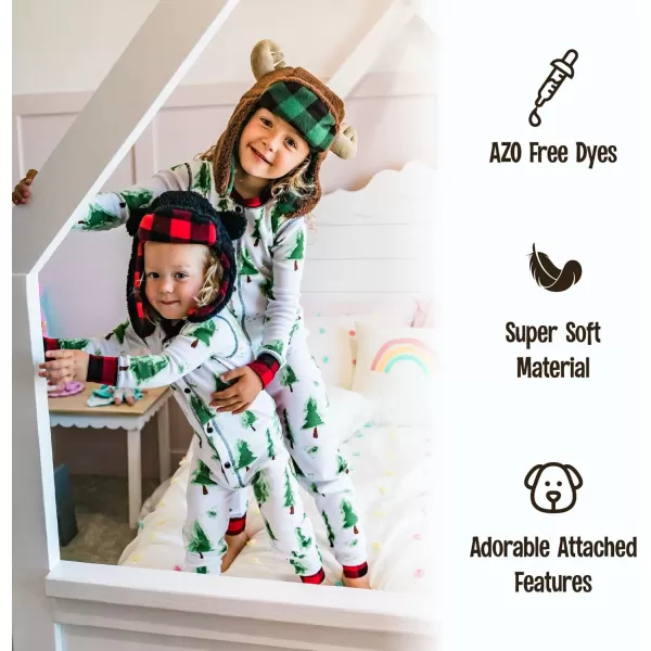 Lazy One Critter Cap Hat for Kids Fun ColdWeather Animal Hats Cute Warm Winter Cozy Ear coversBear Critter Cap