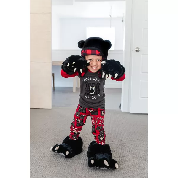 Lazy One Critter Cap Hat for Kids Fun ColdWeather Animal Hats Cute Warm Winter Cozy Ear coversBear Critter Cap
