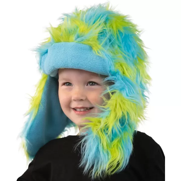 Lazy One Critter Cap Hat for Kids Fun ColdWeather Animal Hats Cute Warm Winter Cozy Ear coversGreen Monster Critter Cap
