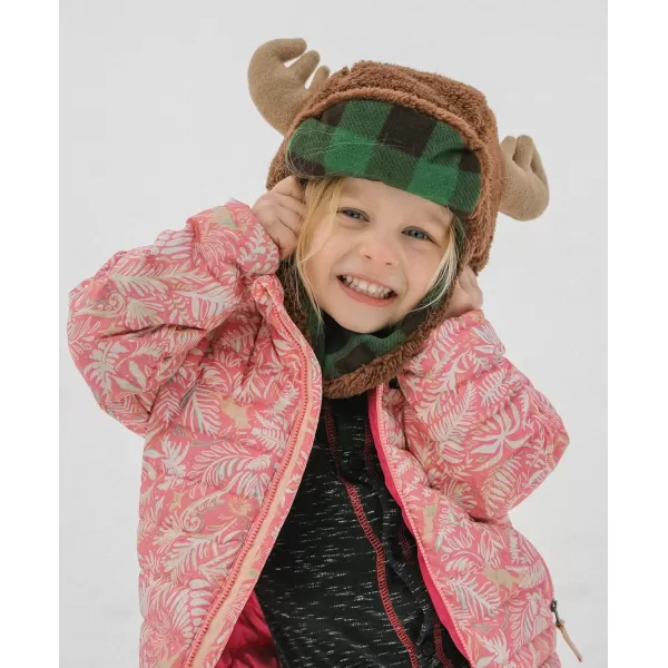 Lazy One Critter Cap Hat for Kids Fun ColdWeather Animal Hats Cute Warm Winter Cozy Ear coversMoose Critter Cap