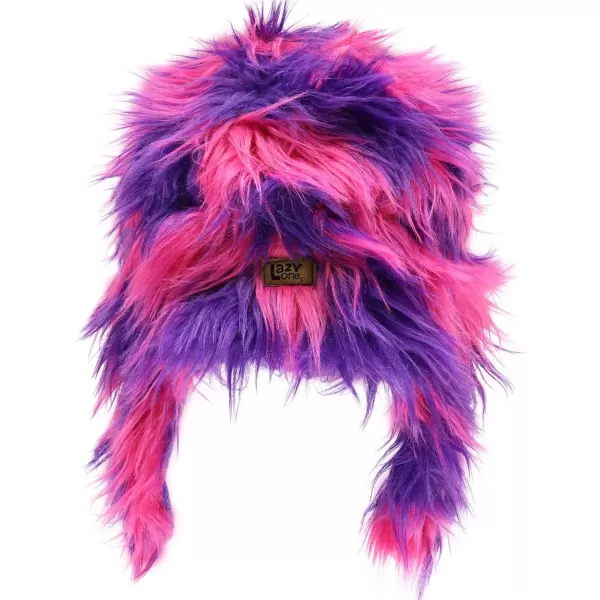 Lazy One Critter Cap Hat for Kids Fun ColdWeather Animal Hats Cute Warm Winter Cozy Ear coversPink Monster Critter Cap
