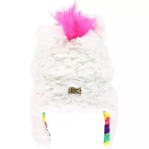 Lazy One Critter Cap Hat for Kids Fun ColdWeather Animal Hats Cute Warm Winter Cozy Ear coversUnicorn Critter Cap