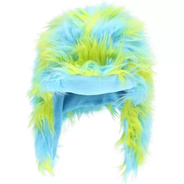Lazy One Critter Cap Hat for Kids Fun ColdWeather Animal Hats Cute Warm Winter Cozy Ear coversGreen Monster Critter Cap