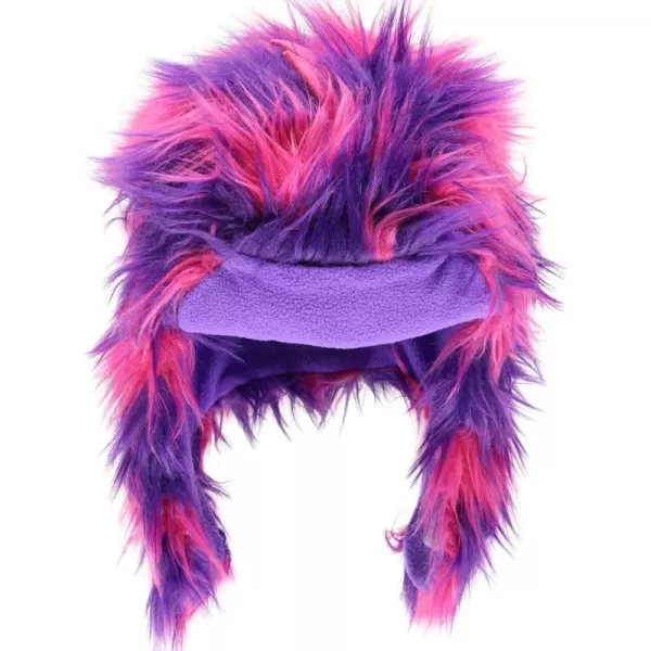 Lazy One Critter Cap Hat for Kids Fun ColdWeather Animal Hats Cute Warm Winter Cozy Ear coversPink Monster Critter Cap