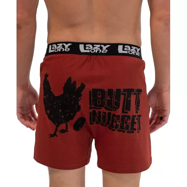 Lazy One Funny Animal Boxers Novelty Boxer Shorts Gag Gifts for Men Humorous Underwear for MenButt Nugget Boxer