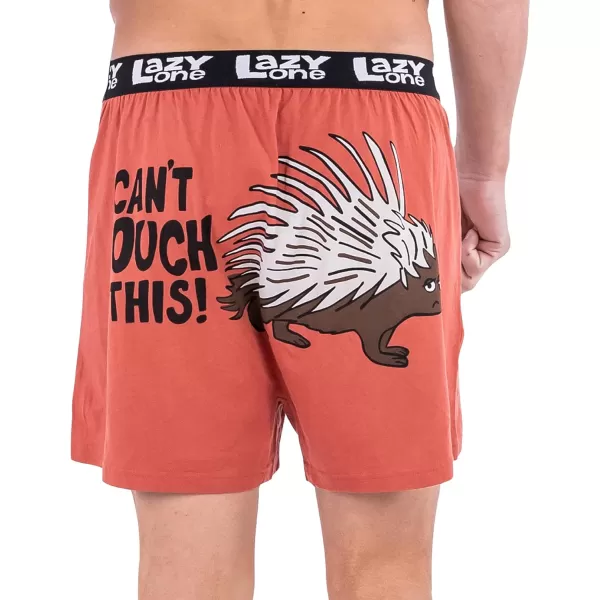 Lazy One Funny Animal Boxers Novelty Boxer Shorts Gag Gifts for Men Humorous Underwear for MenCant Touch Boxers