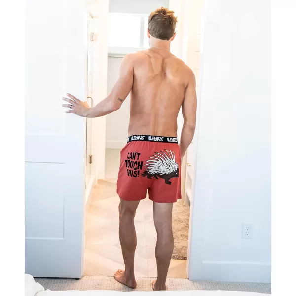 Lazy One Funny Animal Boxers Novelty Boxer Shorts Gag Gifts for Men Humorous Underwear for MenCant Touch Boxers
