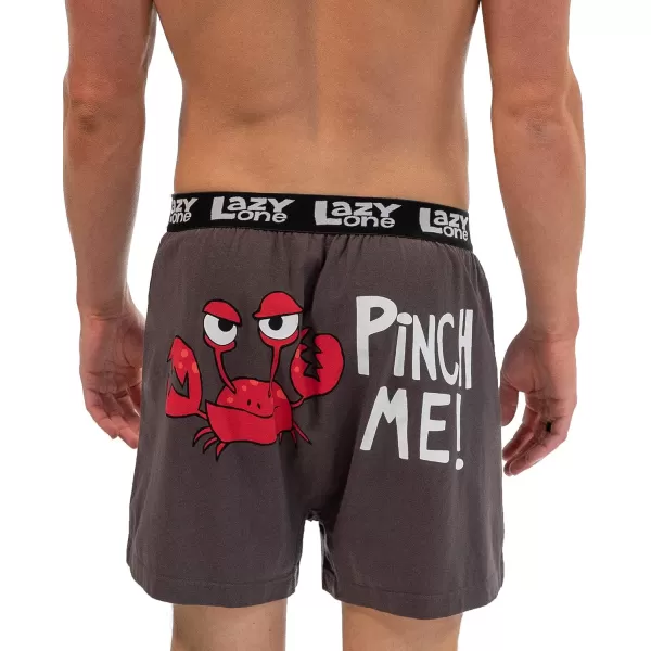 Lazy One Funny Animal Boxers Novelty Boxer Shorts Gag Gifts for Men Humorous Underwear for MenGrey Pinch Me Boxers