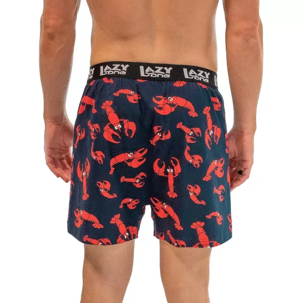 Lazy One Funny Animal Boxers Novelty Boxer Shorts Gag Gifts for Men Humorous Underwear for MenLobster Boxers
