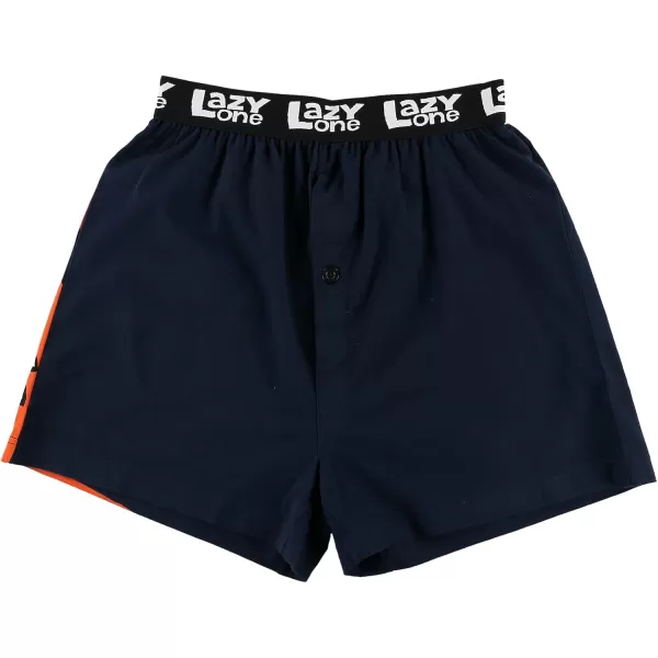 Lazy One Funny Animal Boxers Novelty Boxer Shorts Gag Gifts for Men Humorous Underwear for MenNavy Blue Cracken Boxers