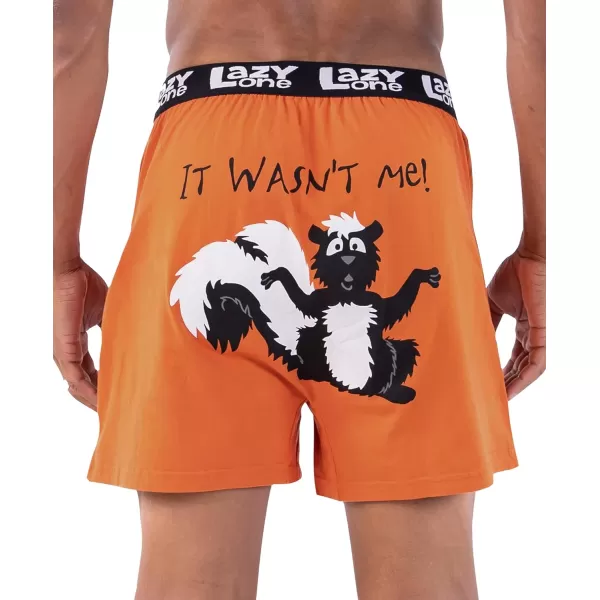 Lazy One Funny Animal Boxers Novelty Boxer Shorts Gag Gifts for Men Humorous Underwear for MenOrange It Wasnt Me Boxers